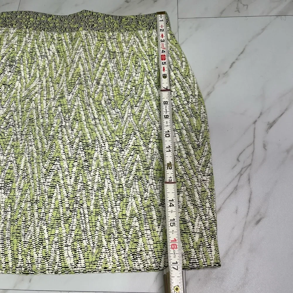 Proenza Schouler printed green textured mini pencil skirt size 0